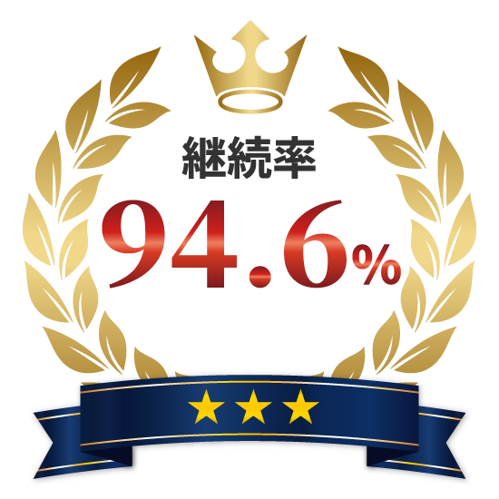 ビーヘルスは継続率94.6%
